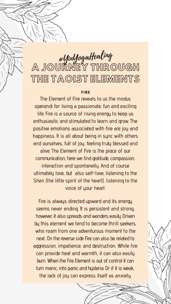 fire poster text yin yoga teacher training